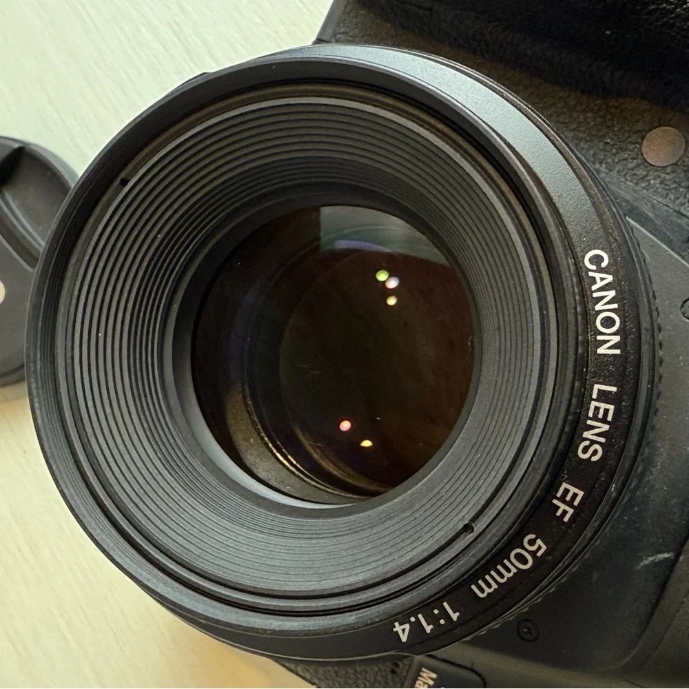 It’s the Canon EF Nifty 50! 1.4 EF